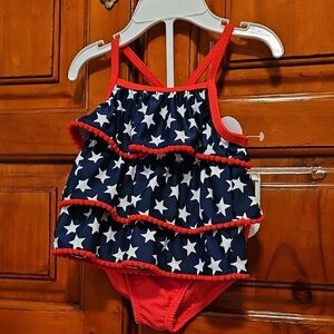 Carter's Blue and Red Starry Bikini